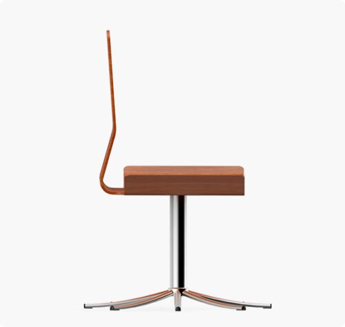 Mahogany minimalist chair - Imagem 2